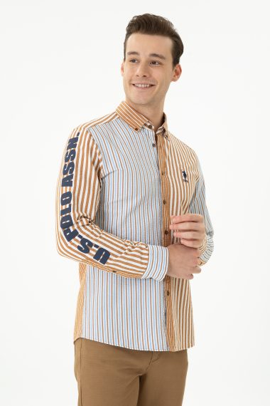 پیراهن  نارگیلی  اندامی  مردانه یو اس پولو | US POLO ASSN