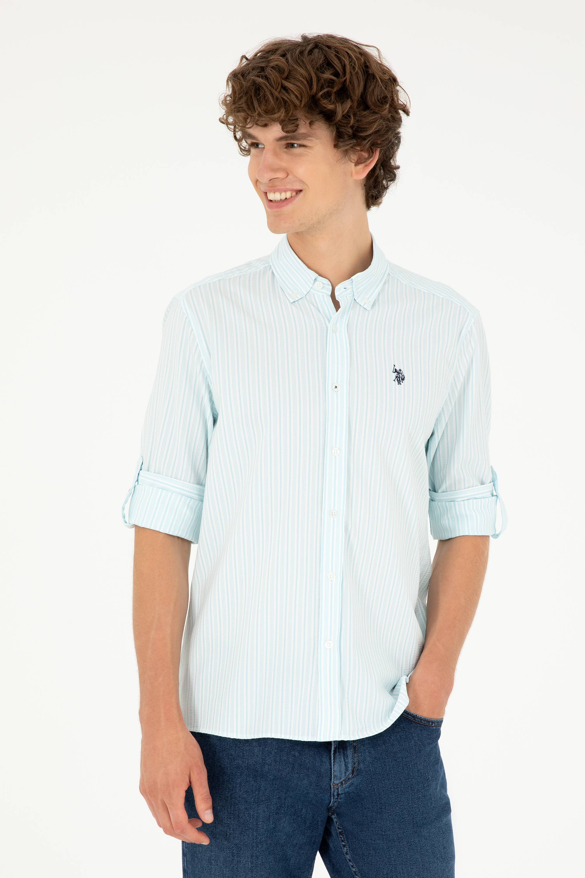 پیراهن مرده رگولار مردانه یو اس پولو | US POLO ASSN