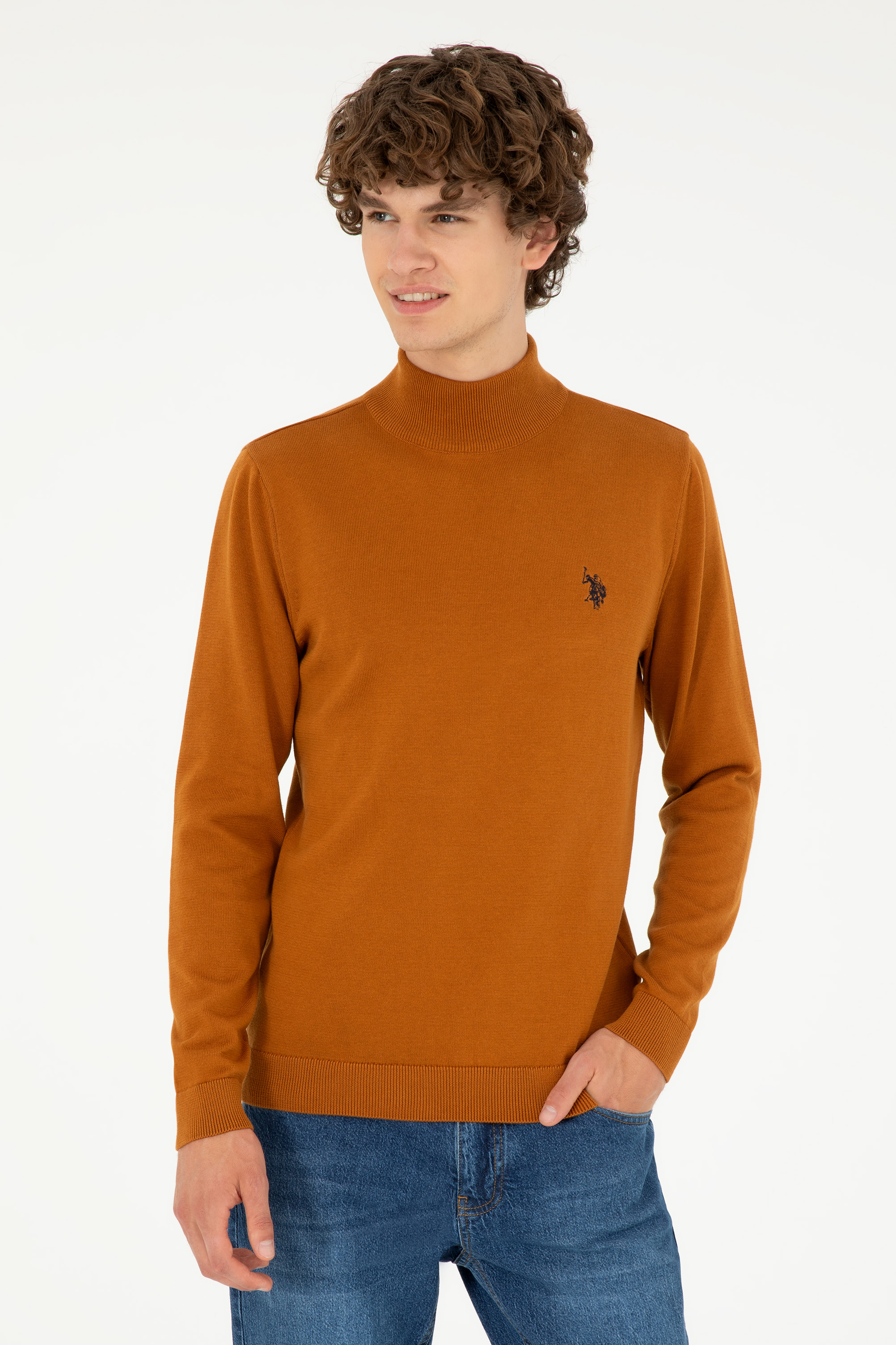 بافت بیسیک نارگیلی اندامی مردانه یو اس پولو | US POLO ASSN