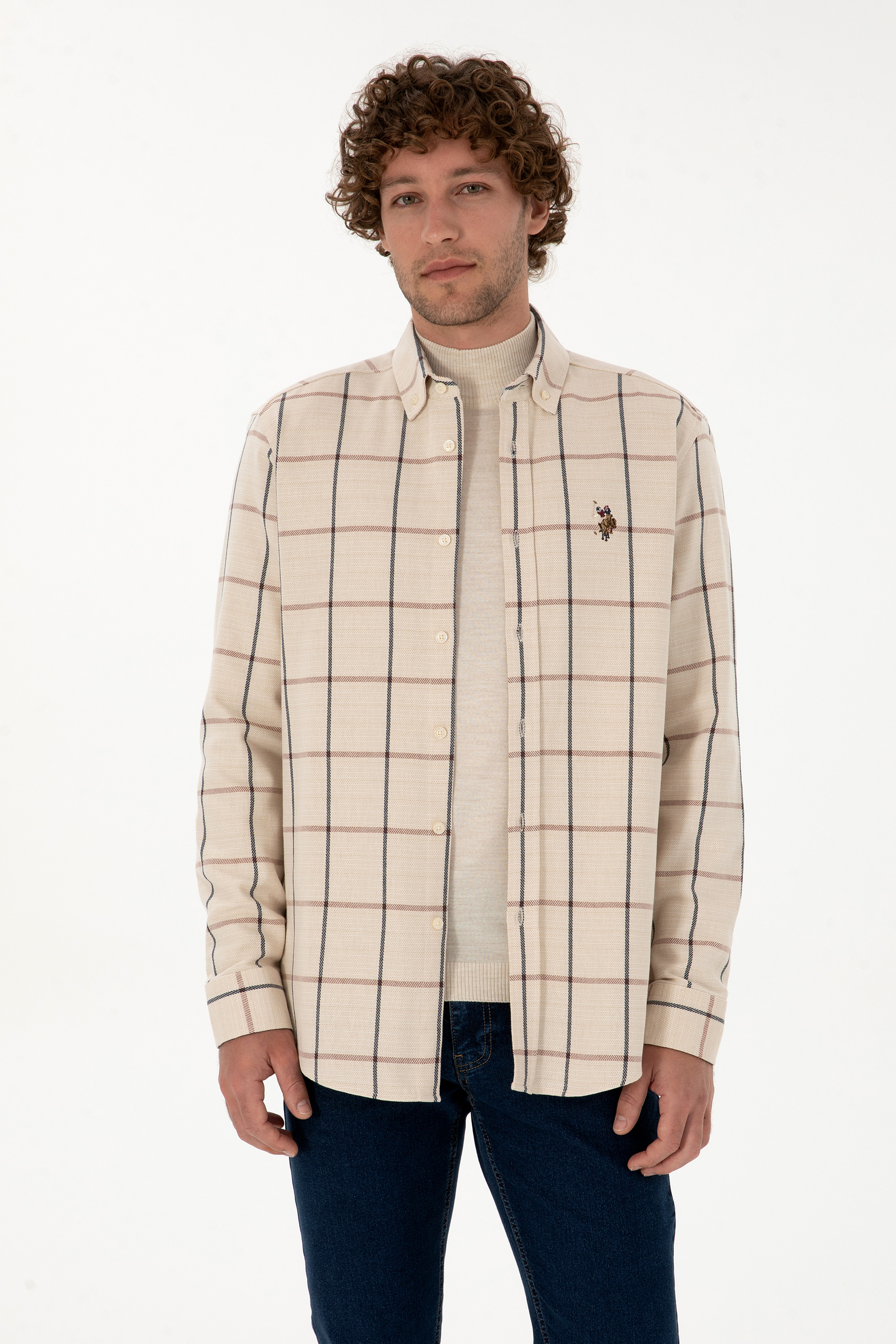 پیراهن مسی رگولار مردانه یو اس پولو | US POLO ASSN