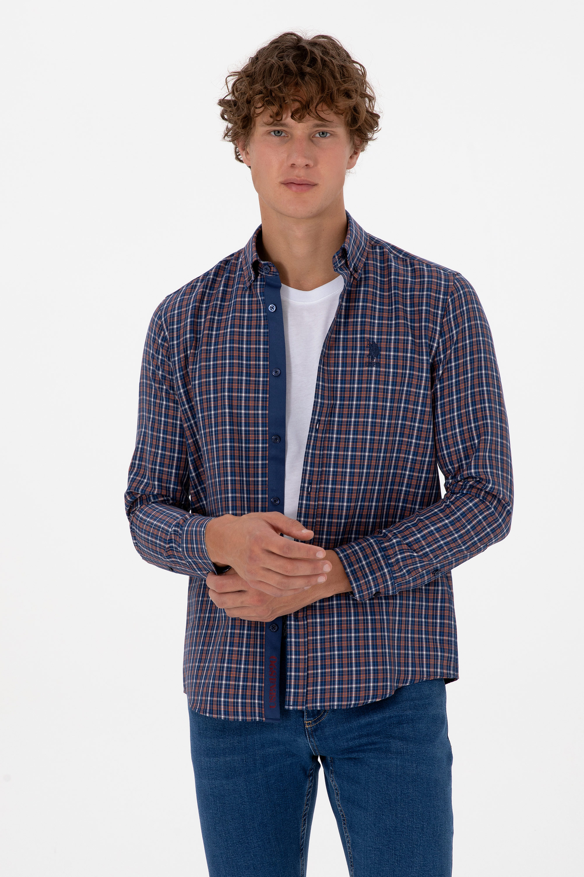 پیراهن مسی رگولار مردانه یو اس پولو | US POLO ASSN