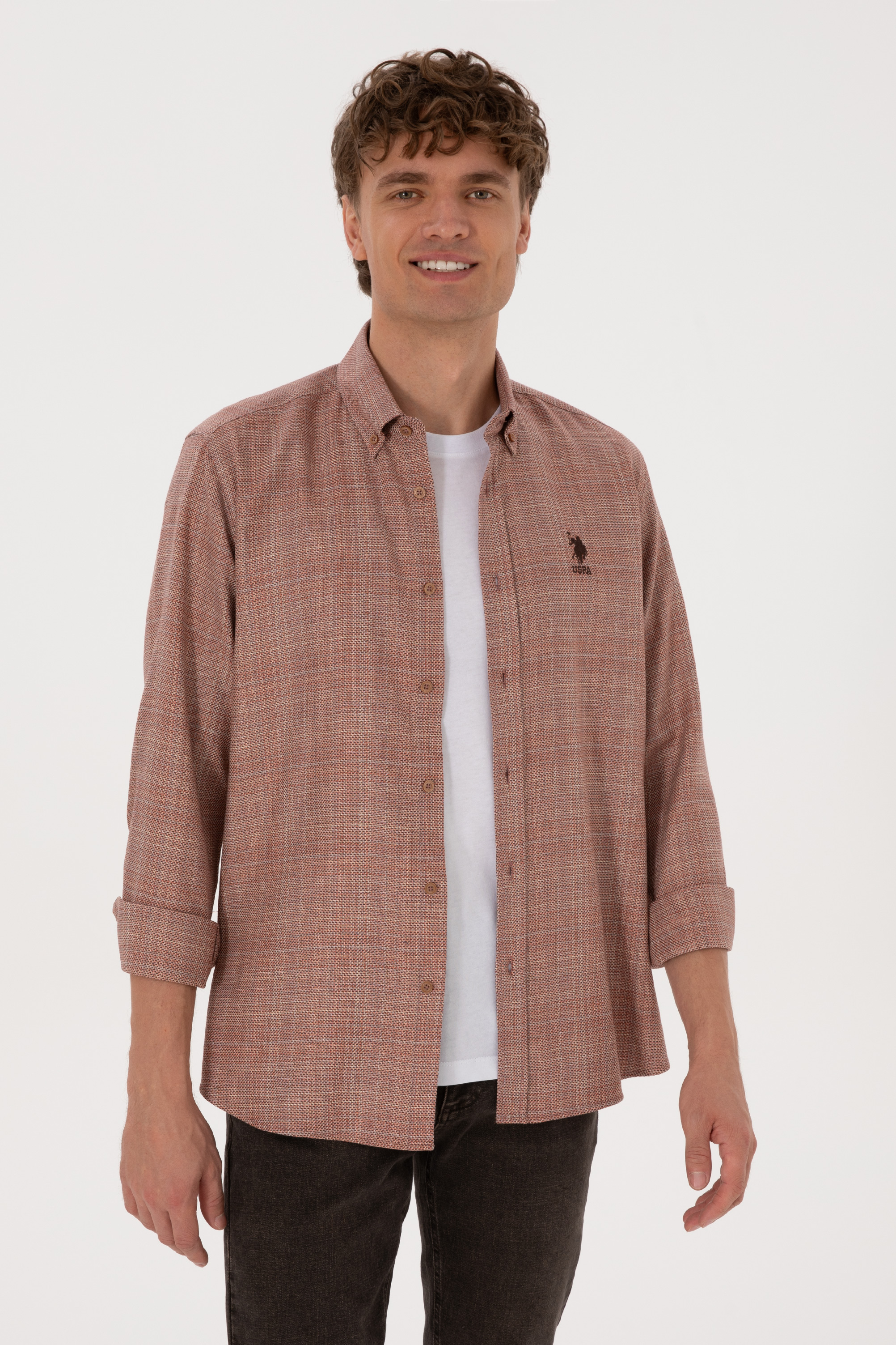 پیراهن مسی رگولار مردانه یو اس پولو | US POLO ASSN