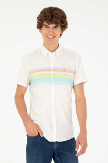 پیراهن  نعناعی  اندامی  مردانه یو اس پولو | US POLO ASSN