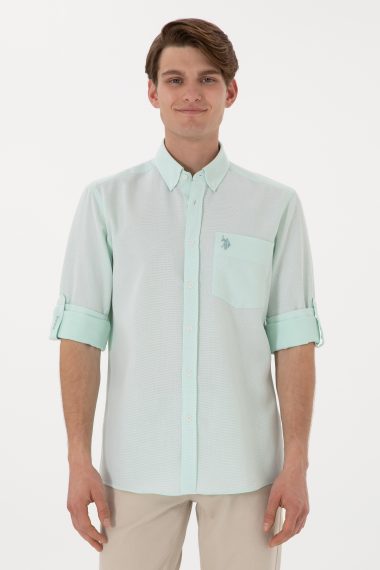 پیراهن  نعناعی  رگولار  مردانه یو اس پولو | US POLO ASSN