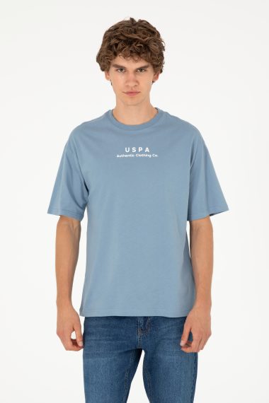تی شرت یقه گرد نیلی  ریلکس آستین کوتاه مردانه یو اس پولو | US POLO ASSN