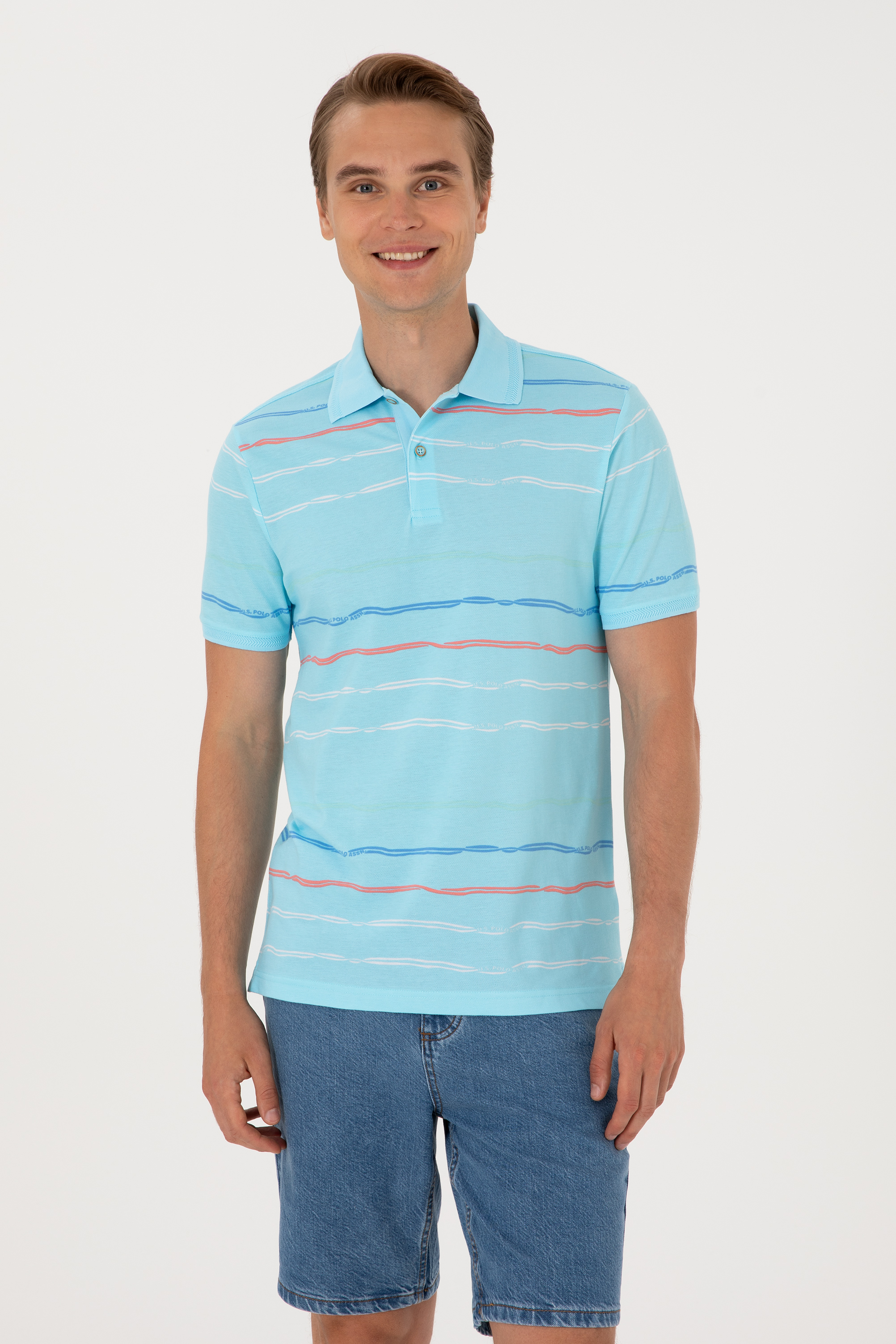 تی شرت نیلی رگولار مردانه یو اس پولو | US POLO ASSN