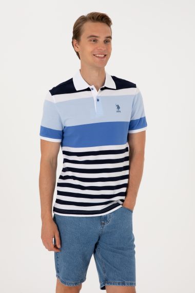 تی شرت یقه پولو نیلی  رگولار  مردانه یو اس پولو | US POLO ASSN