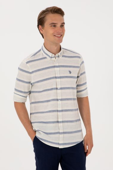 پیراهن  نیلی  رگولار  مردانه یو اس پولو | US POLO ASSN