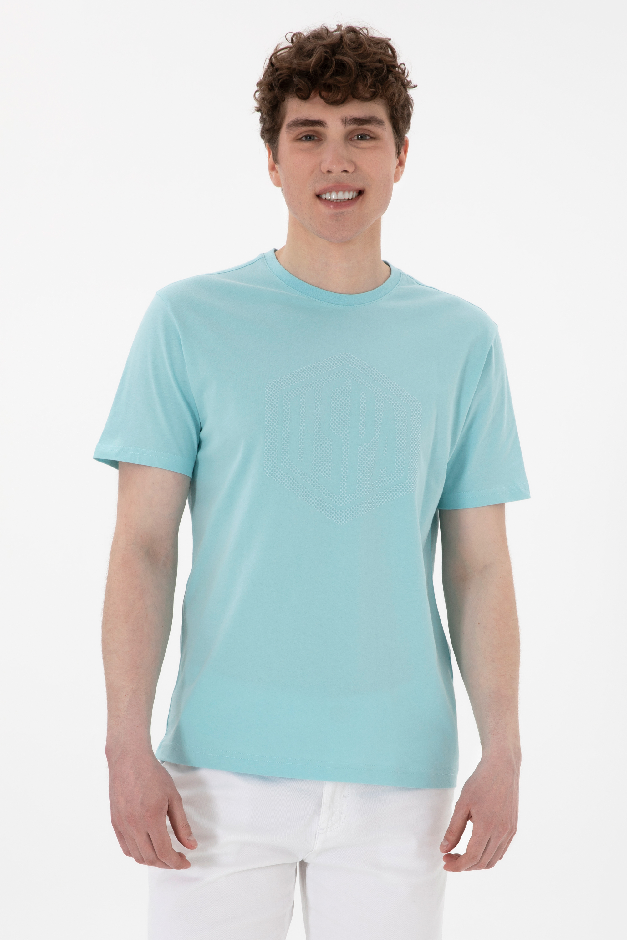 تی شرت یقه گرد نیلی رگولار مردانه یو اس پولو | US POLO ASSN
