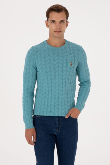 بافت  نعناعی تیره  اندامی  مردانه یو اس پولو | US POLO ASSN