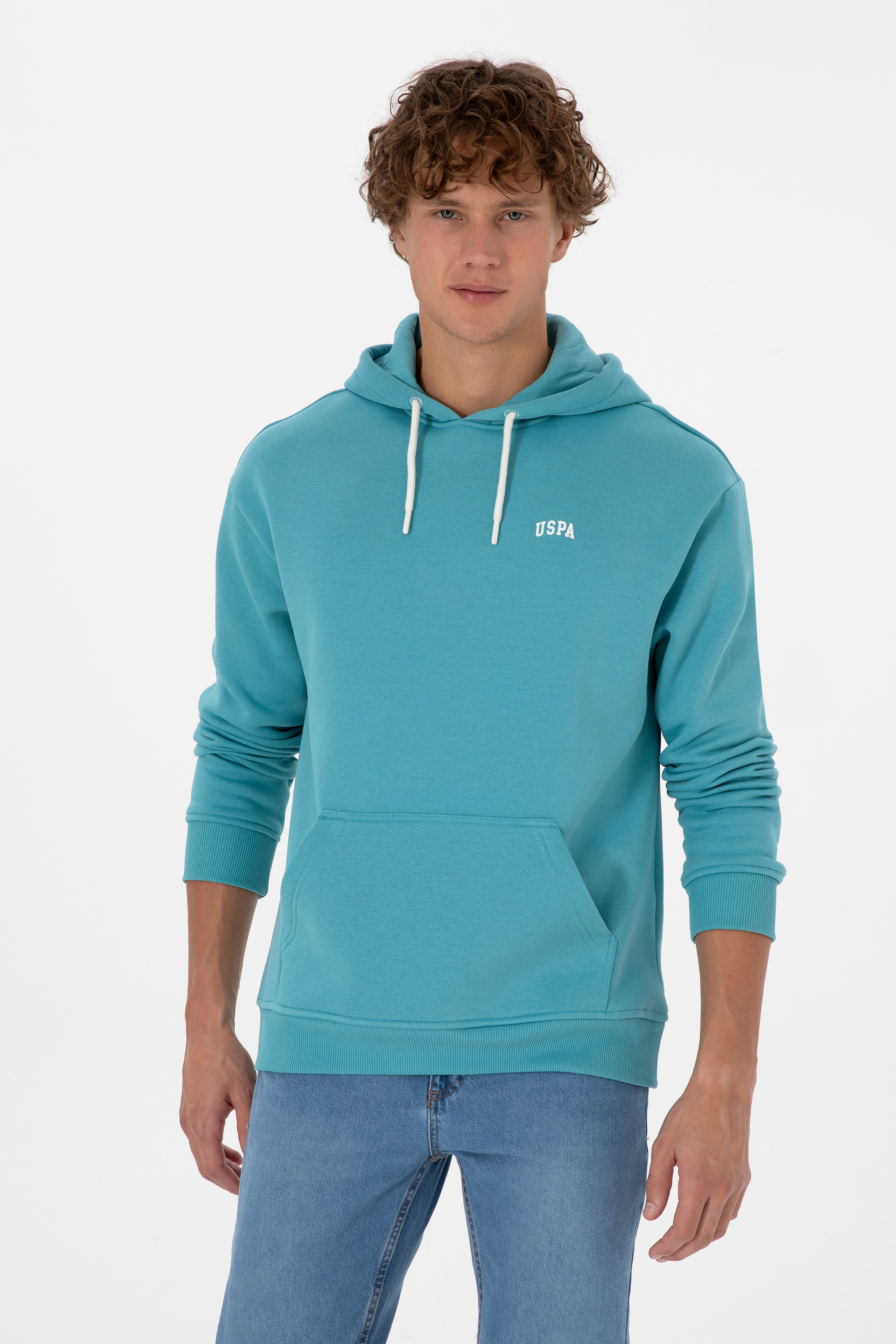 سویشرت بیسیک نعناعی تیره Oversize مردانه یو اس پولو | US POLO ASSN
