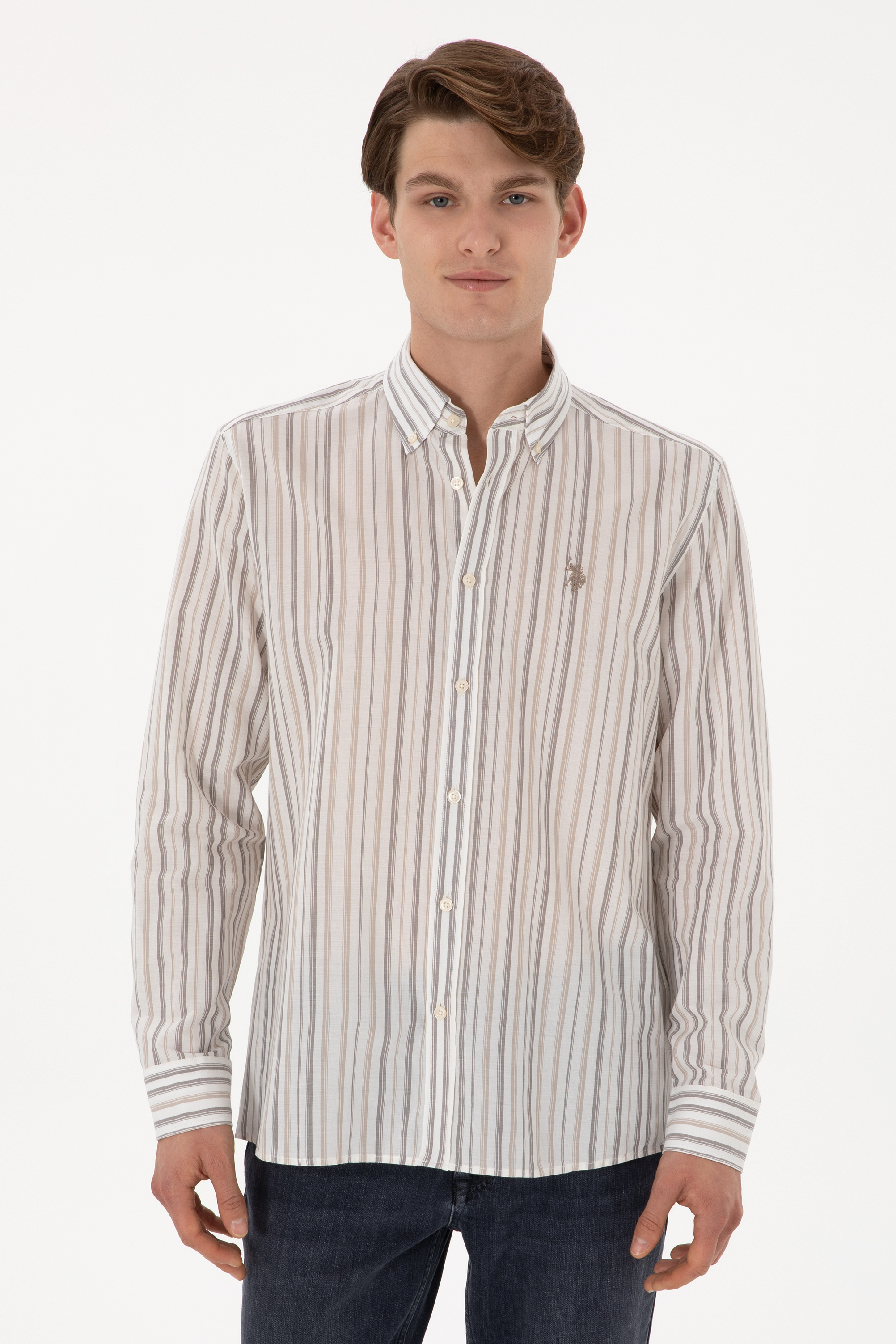 پیراهن ویزون رگولار مردانه یو اس پولو | US POLO ASSN