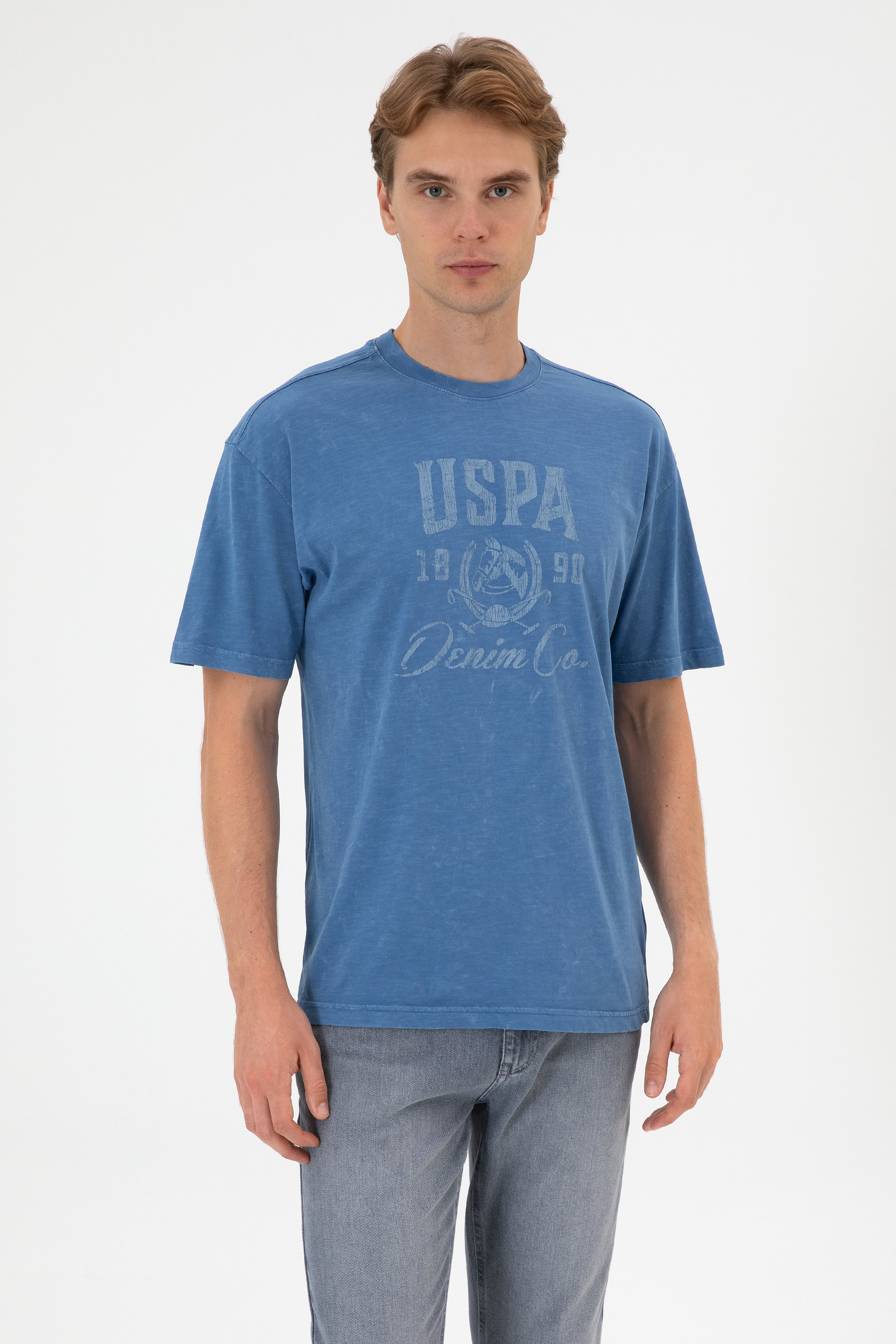 تی شرت نیلی ریلکس مردانه یو اس پولو | US POLO ASSN