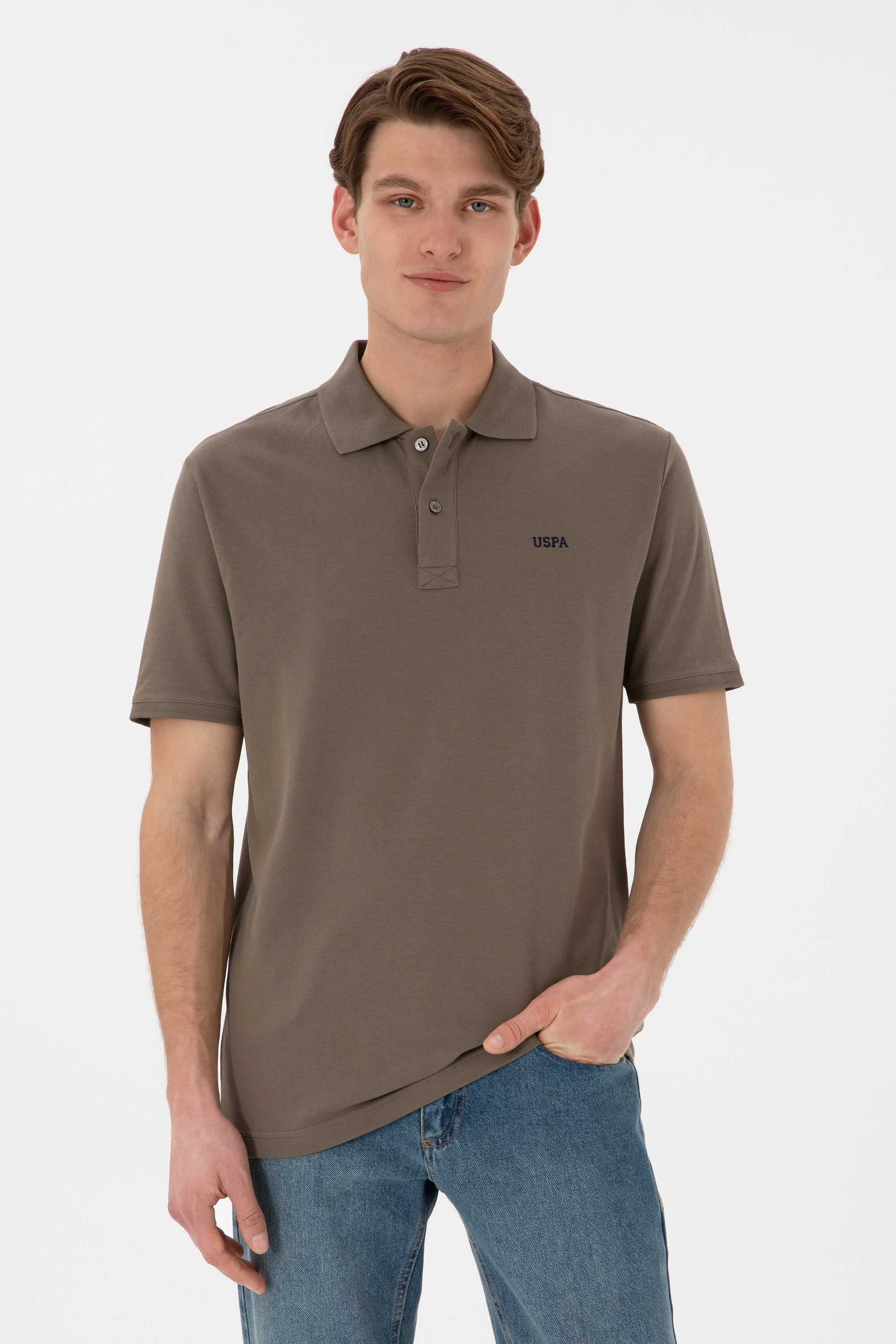 تی شرت بیسیک یقه پولو ویزون رگولار مردانه یو اس پولو | US POLO ASSN