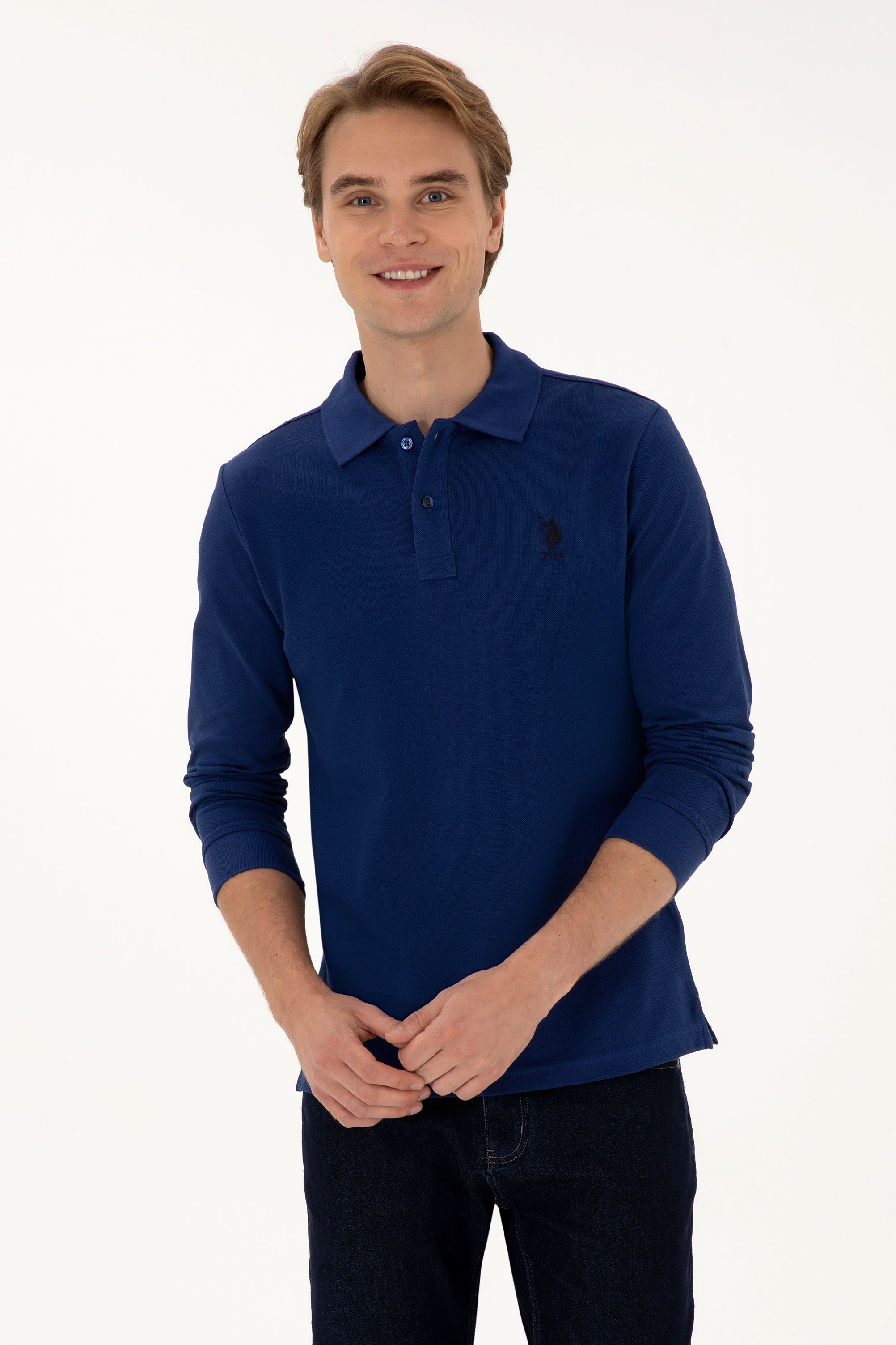 سویشرت بیسیک نیلی رگولار مردانه یو اس پولو | US POLO ASSN