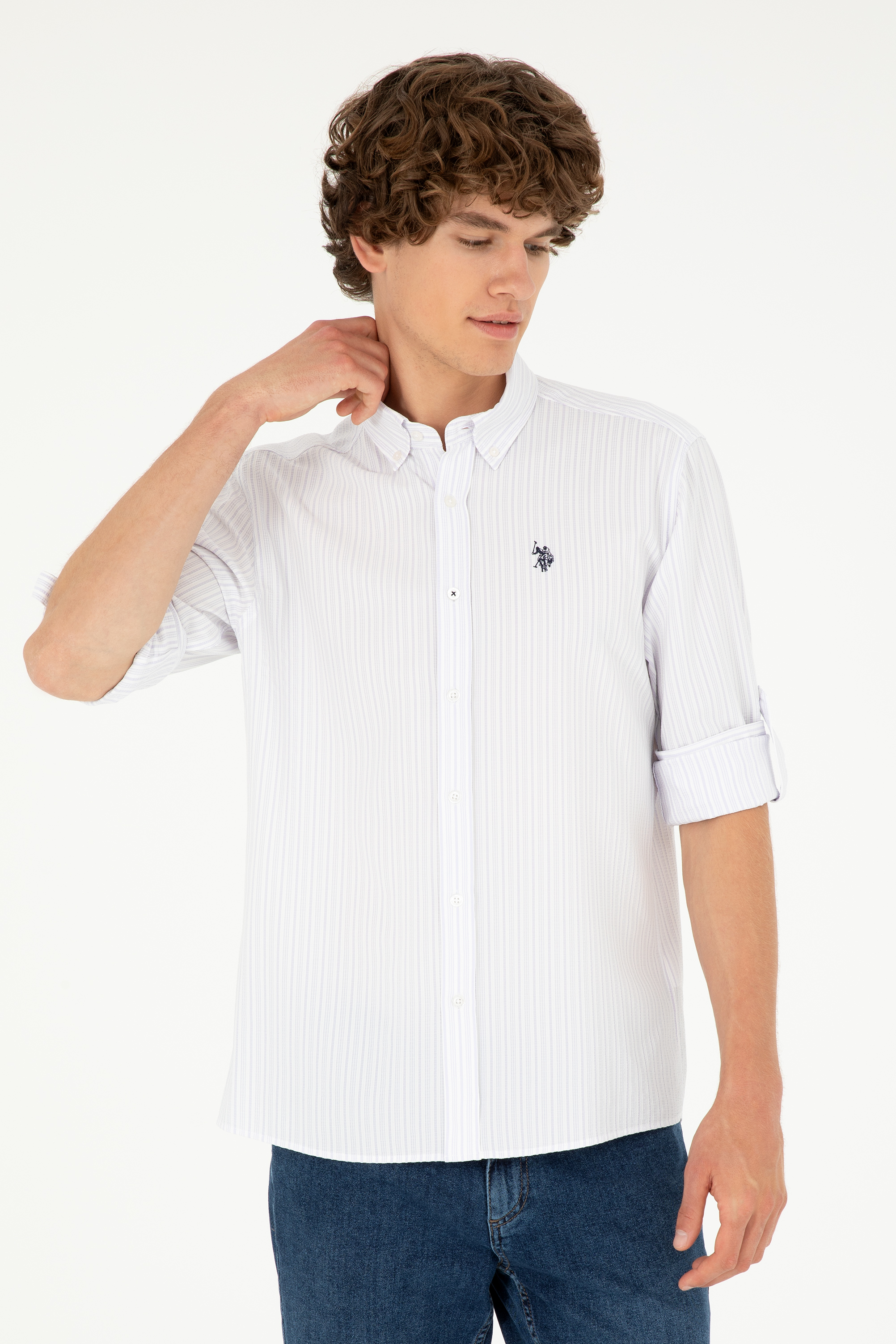 پیراهن یاسی رگولار مردانه یو اس پولو | US POLO ASSN