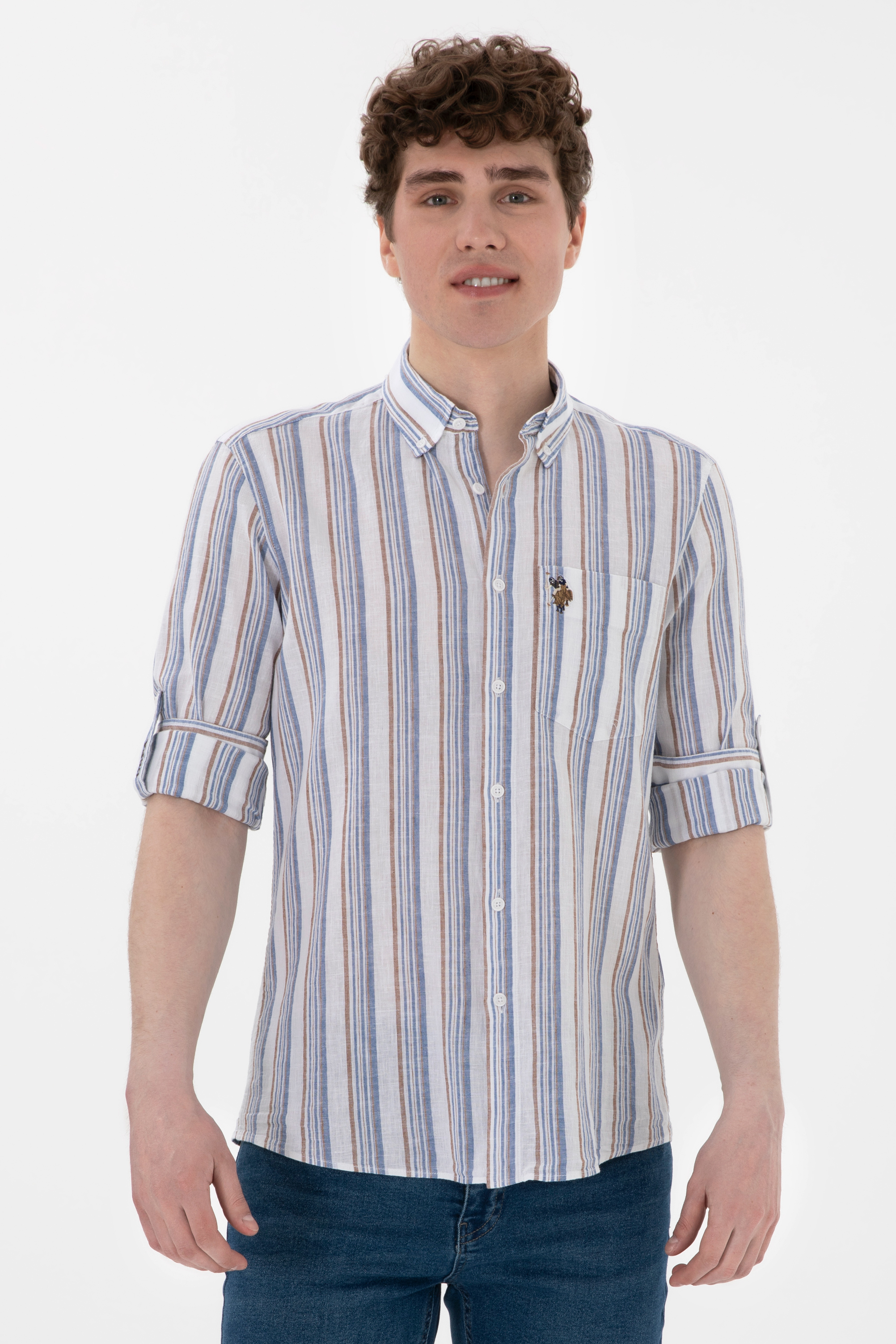 پیراهن ویزون رگولار مردانه یو اس پولو | US POLO ASSN