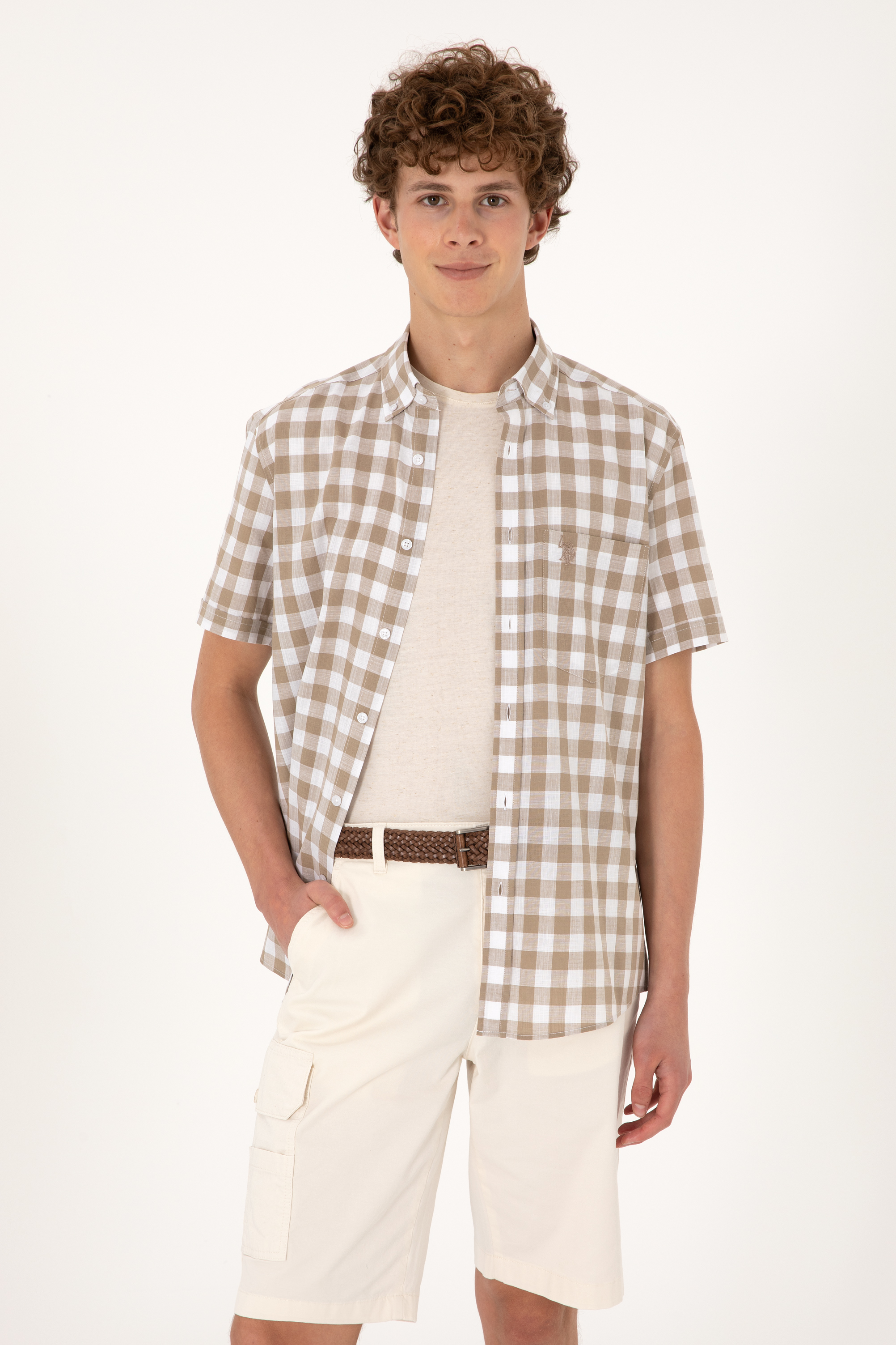 پیراهن ویزون رگولار مردانه یو اس پولو | US POLO ASSN