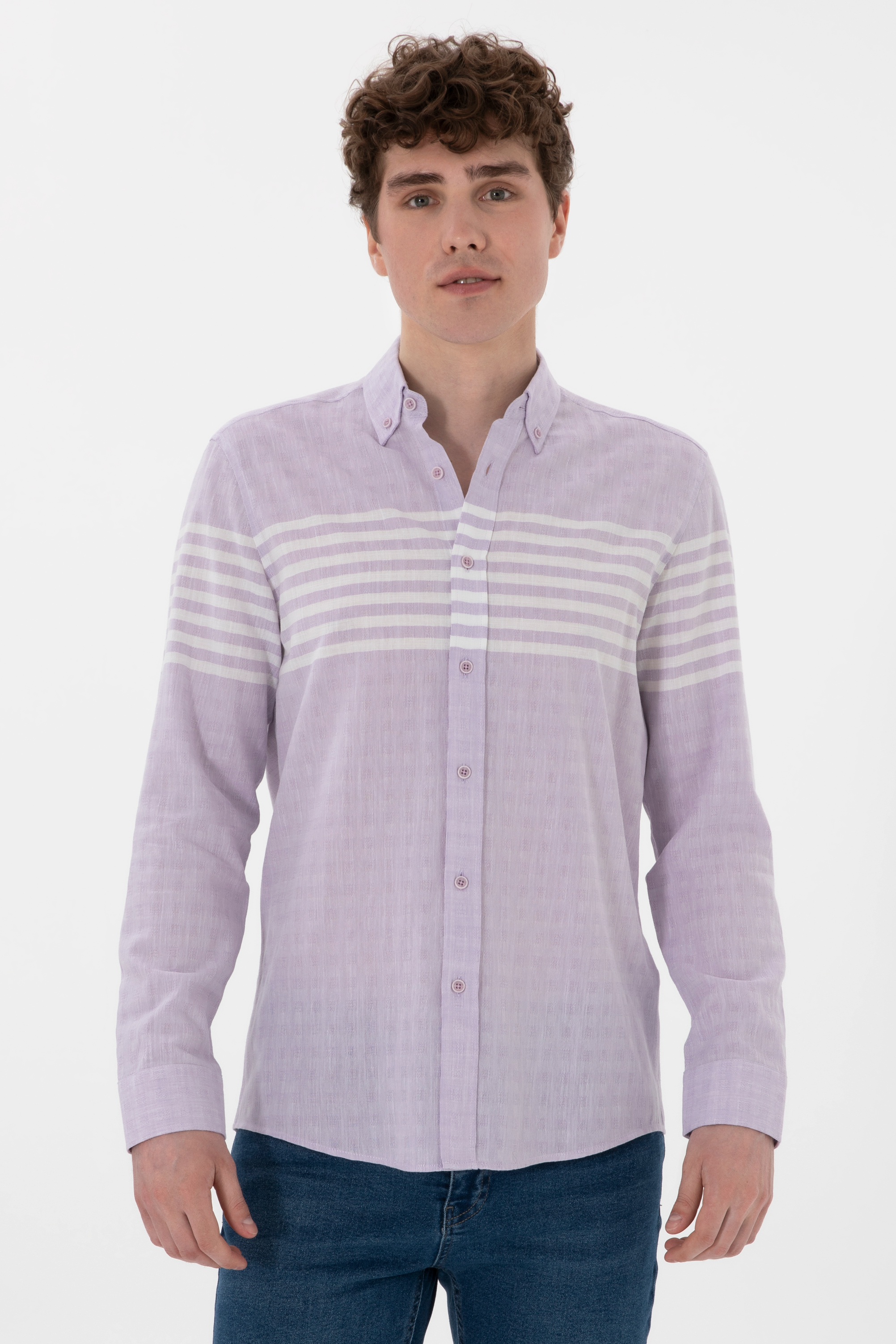 پیراهن یاسی رگولار مردانه یو اس پولو | US POLO ASSN