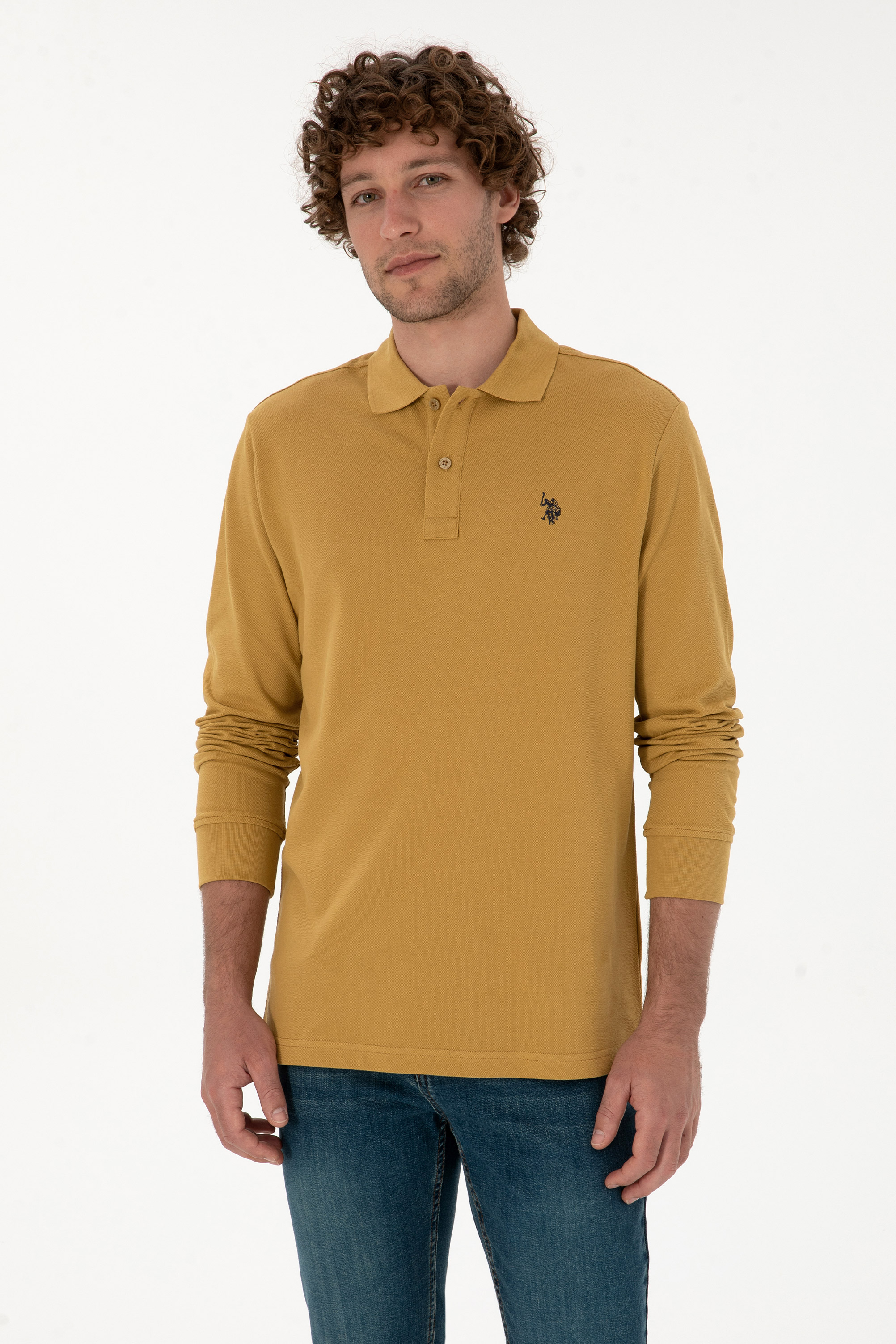سویشرت بیسیک سبز رگولار مردانه یو اس پولو | US POLO ASSN