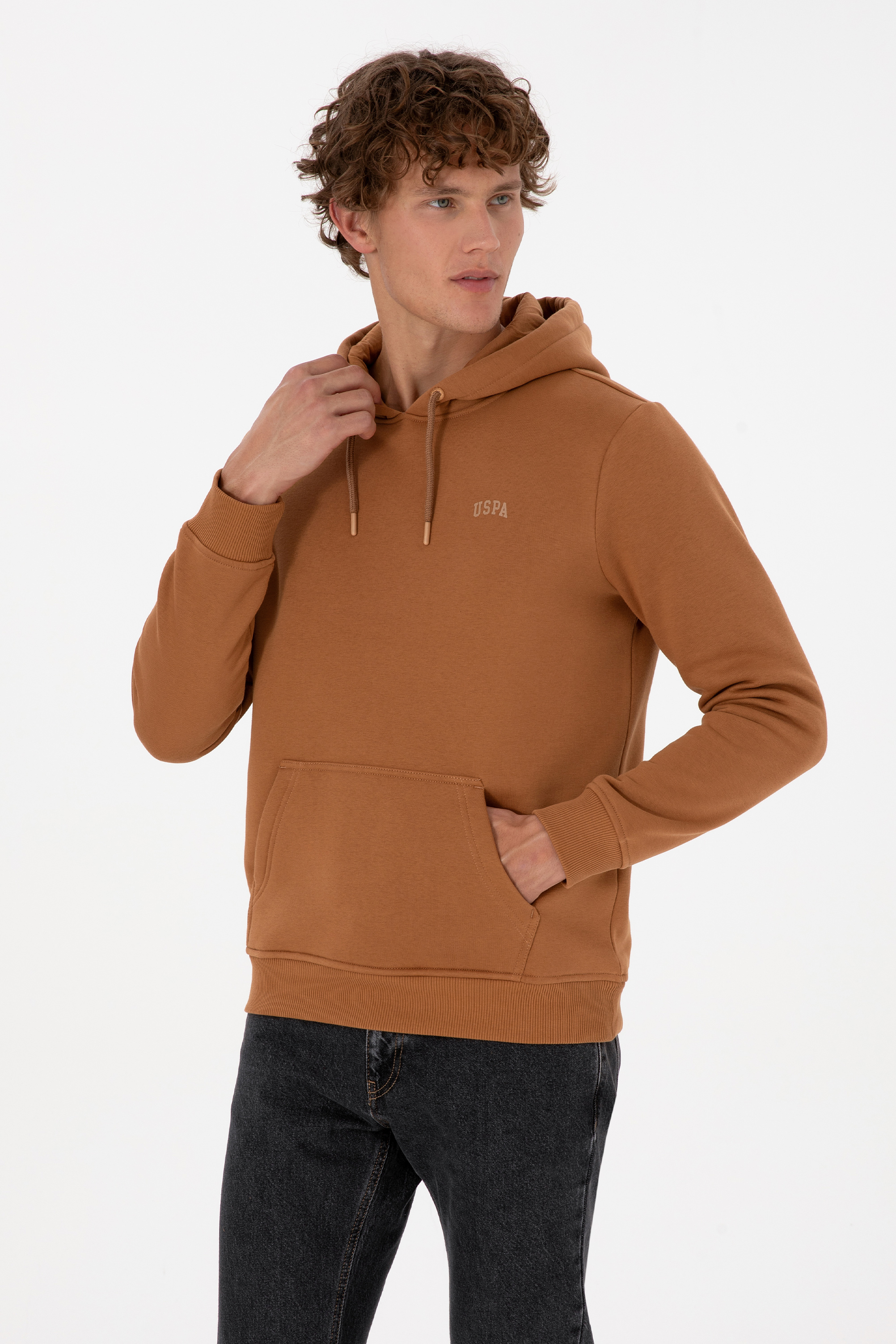 سویشرت بیسیک شتری رگولار مردانه یو اس پولو | US POLO ASSN