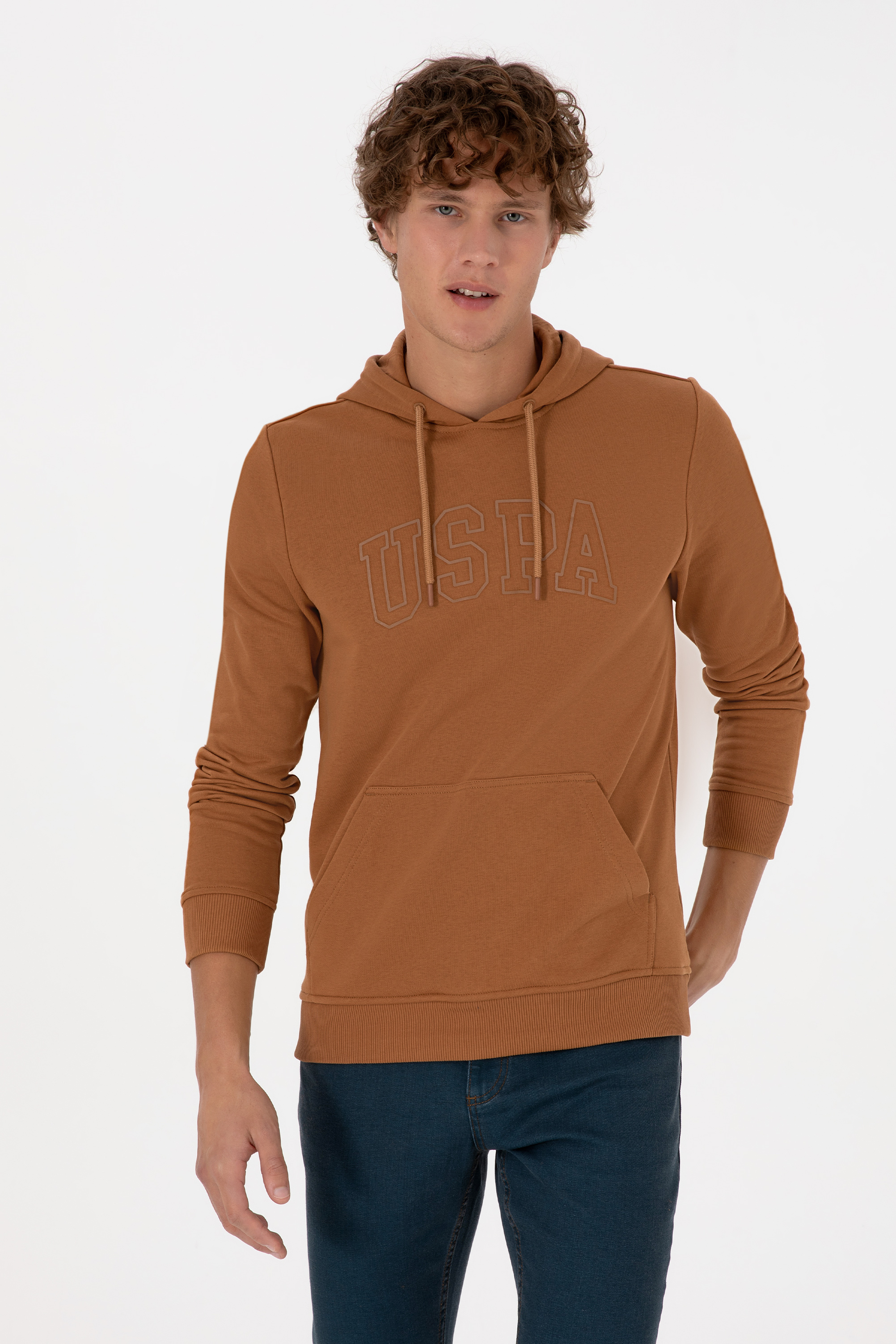 سویشرت شتری رگولار مردانه یو اس پولو | US POLO ASSN