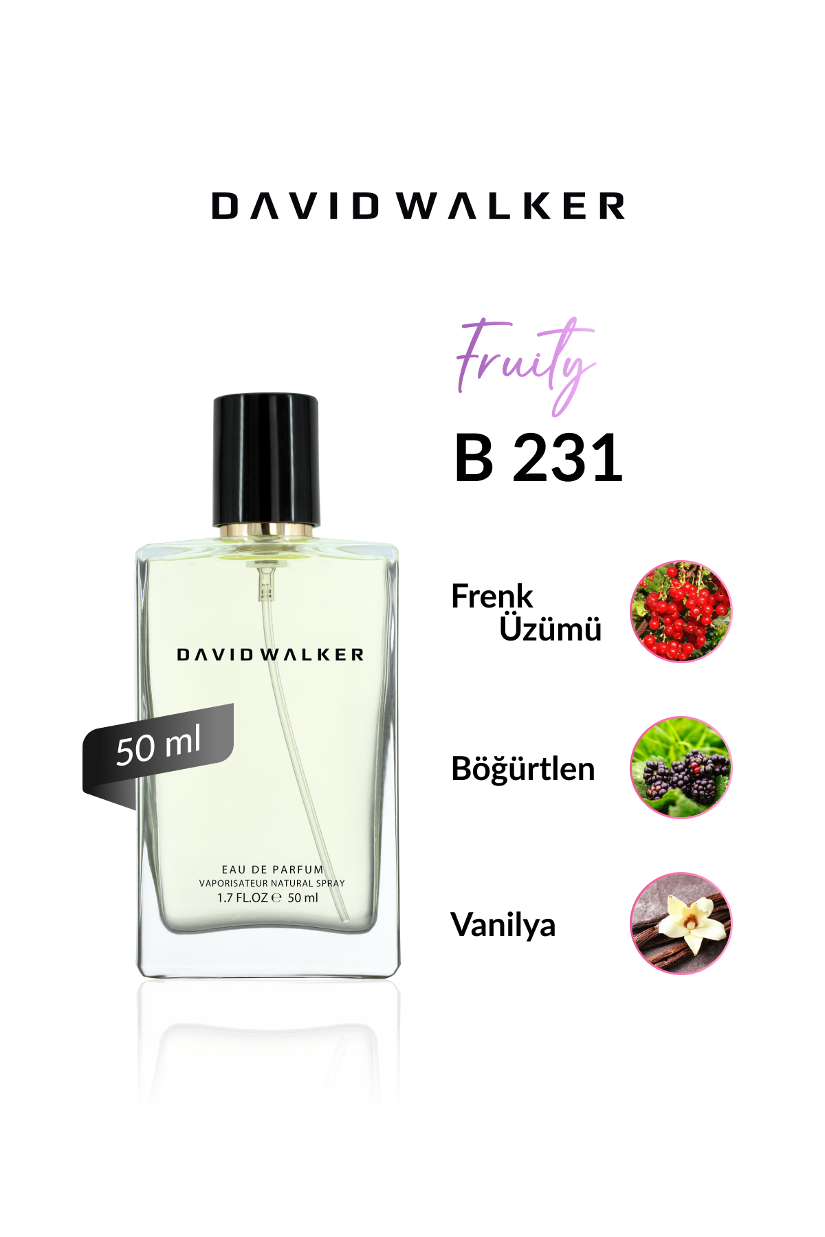 عطر زنانه | دیوید واکر David Walker B-231 DW 50