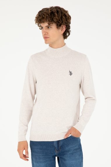 بافت اسلیم فیت  خاکستری ملانژ  اندامی  مردانه یو اس پولو | US POLO ASSN