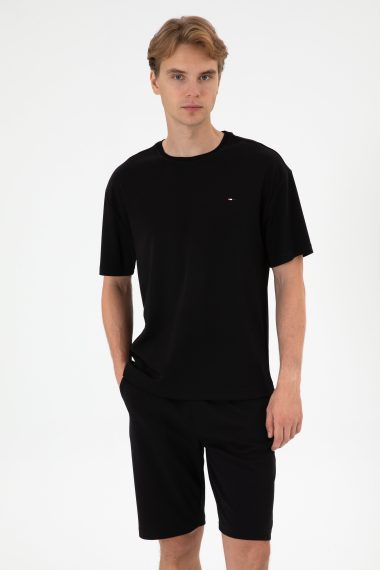 تی شرت یقه گرد کامفورت فیت یقه گرد سیاه  ریلکس  مردانه یو اس پولو | US POLO ASSN