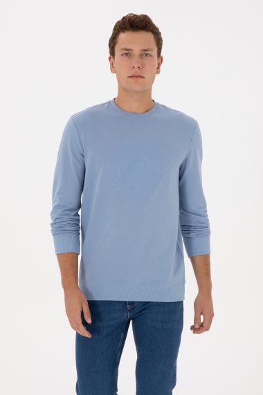 سویشرت  آبی  رگولار  مردانه یو اس پولو | US POLO ASSN