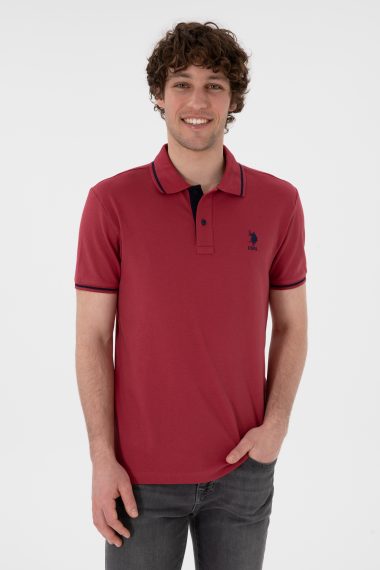 پولوشرت اسلیم فیت  آلبالویی  اندامی  مردانه یو اس پولو | US POLO ASSN