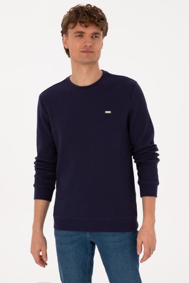 سویشرت  بنفش  رگولار  مردانه یو اس پولو | US POLO ASSN