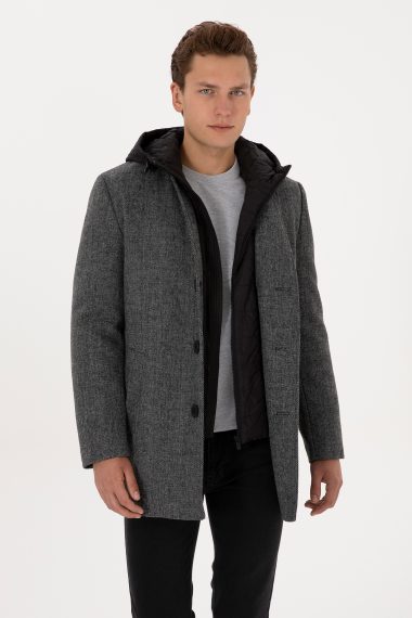 کاپشن  خاکستری  اندامی  مردانه یو اس پولو | US POLO ASSN