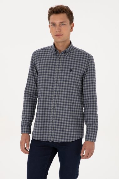 پیراهن  سورمه ای روشن  رگولار  مردانه یو اس پولو | US POLO ASSN