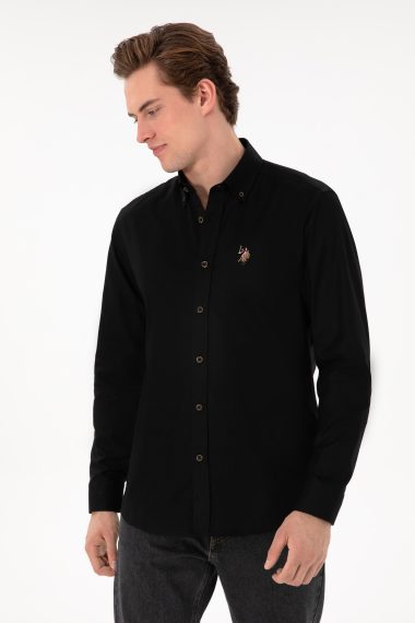 پیراهن بیسیک  سیاه  رگولار  مردانه یو اس پولو | US POLO ASSN