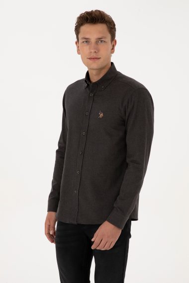 پیراهن بیسیک  سیاه  اندامی  مردانه یو اس پولو | US POLO ASSN