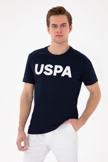 تی شرت یقه گرد رگولار فیت یقه گرد لاجورد  رگولار آستین کوتاه مردانه یو اس پولو | US POLO ASSN