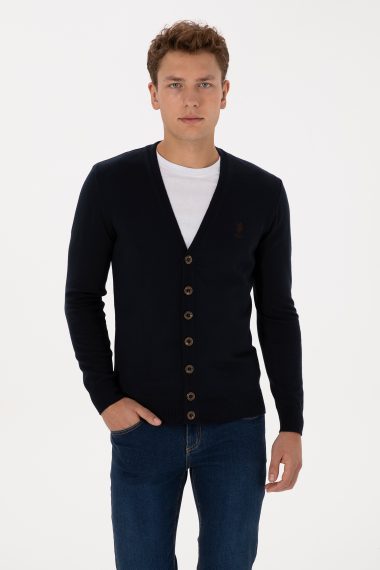 ژاکت تریکو بیسیک  لاجورد  رگولار  مردانه یو اس پولو | US POLO ASSN