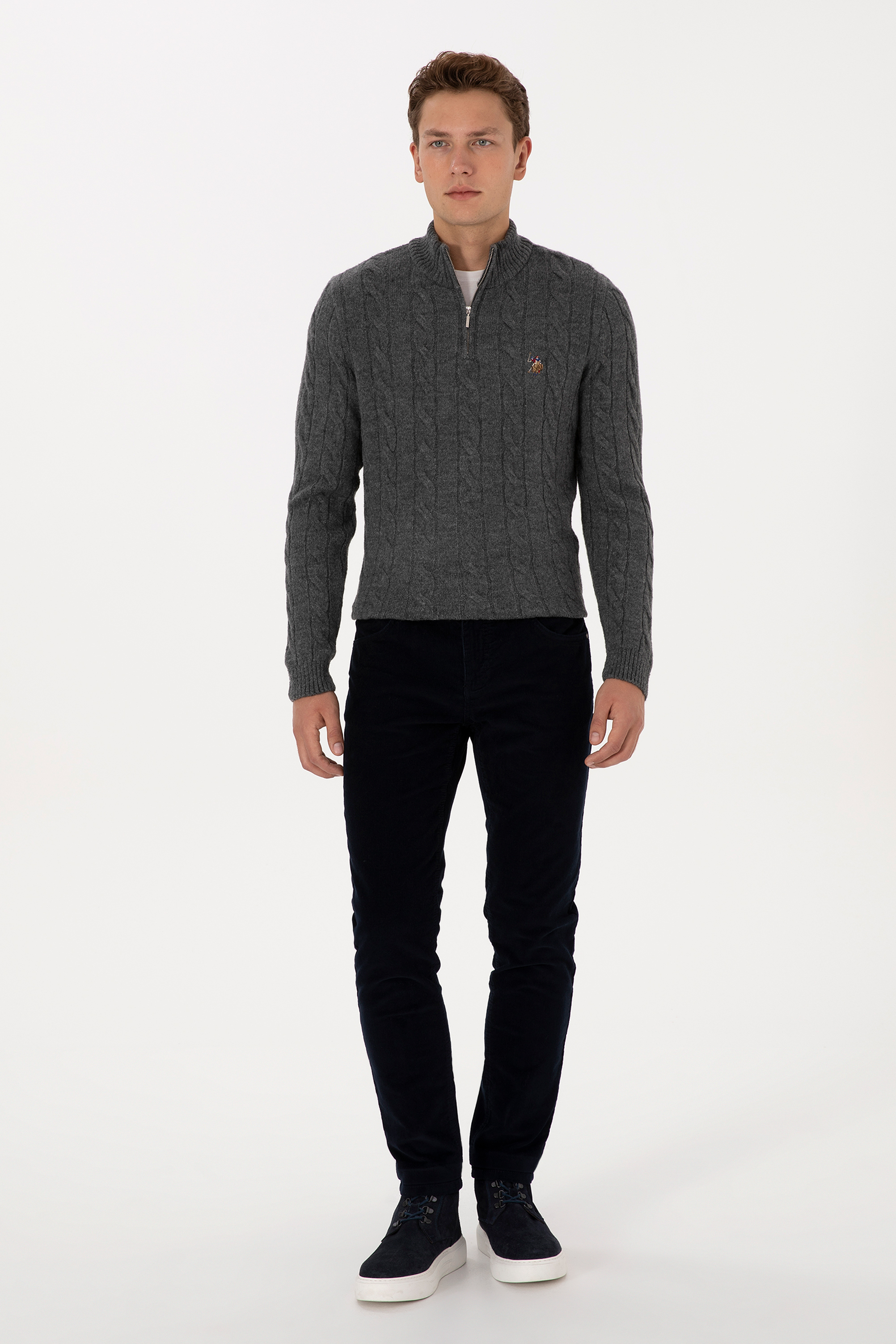 شلوار چینو / کانواس لاجورد اندامی مردانه یو اس پولو | US POLO ASSN