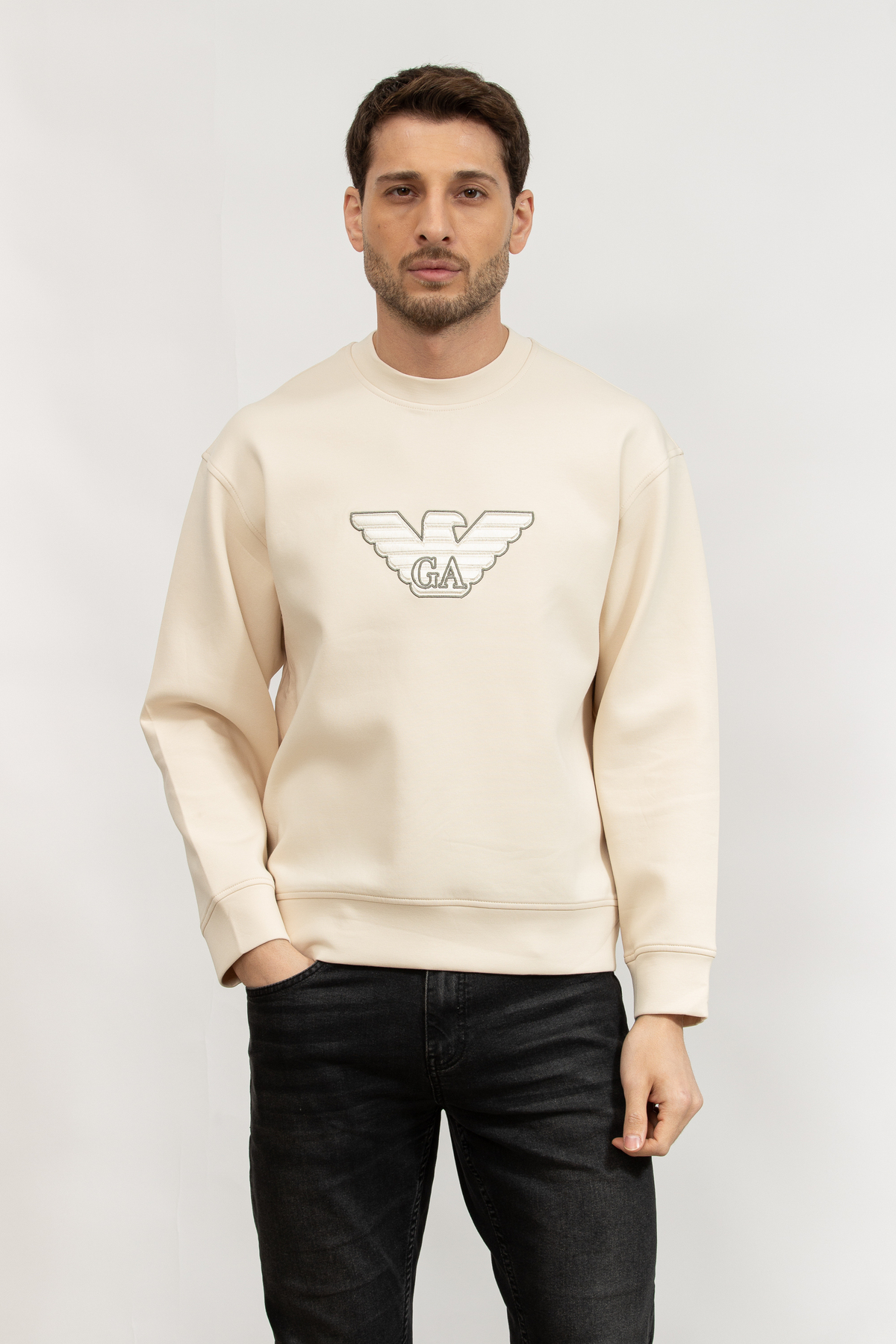 سویشرت مردانه طرح دار آستین بلند | امپوریو آرمانی Emporio Armani EM001052 AF10013