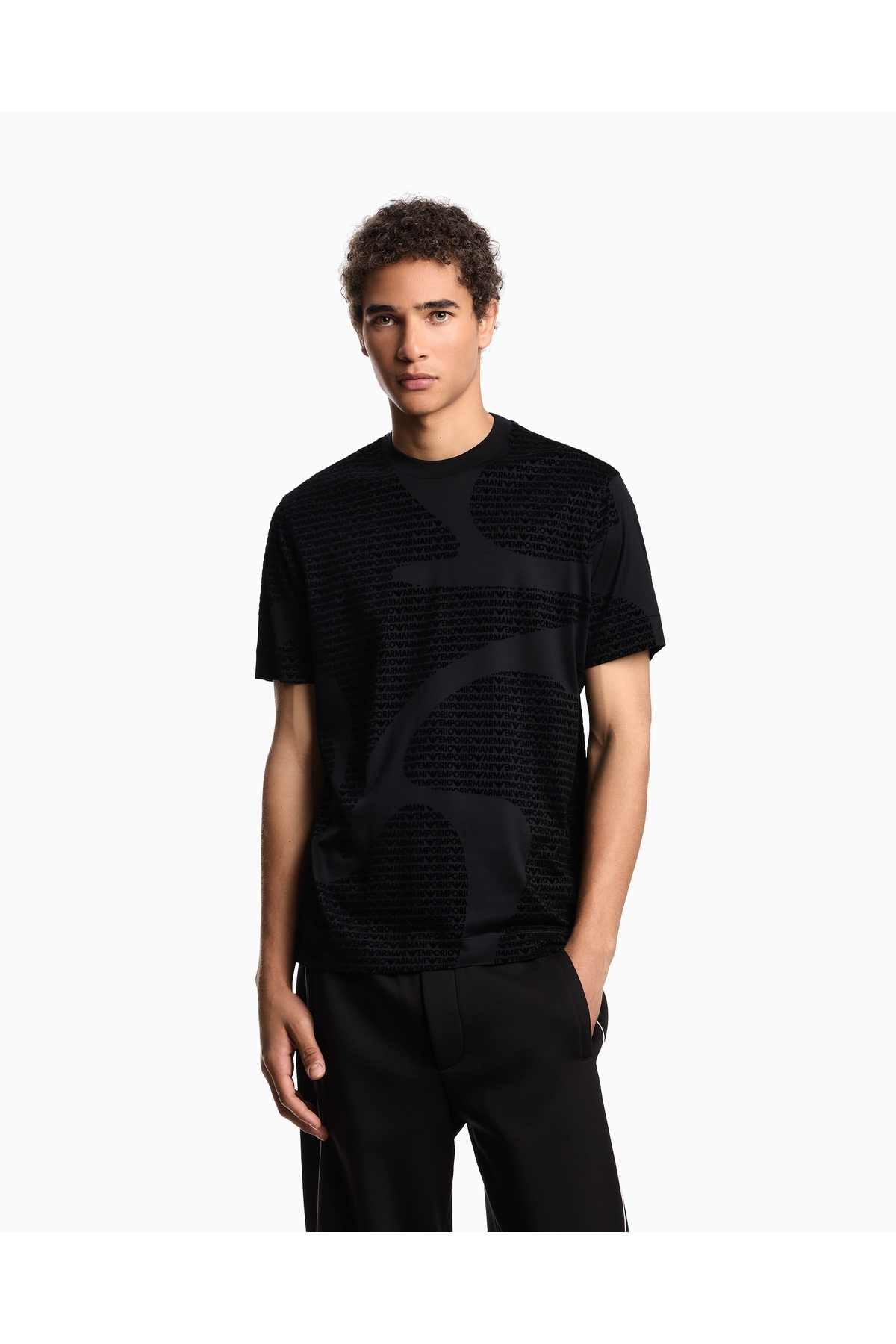 تی شرت مردانه طرح دار بند دار | امپوریو آرمانی Emporio Armani EM002957 AF10017