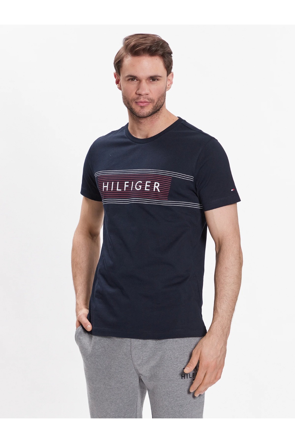 تی شرت مردانه طرح دار آستین کوتاه | تامی هیلفیگر Tommy Hilfiger MW0MW30035-TH