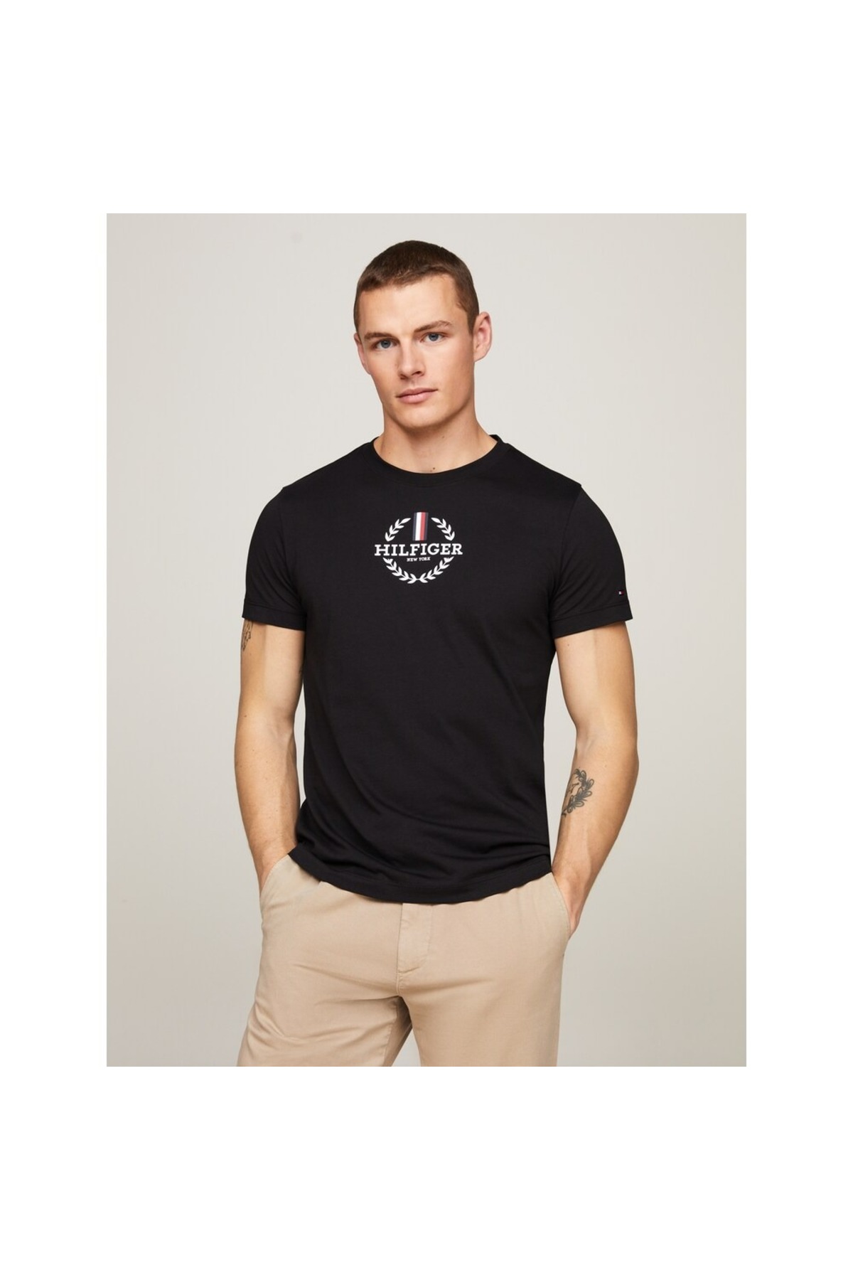 تی شرت مردانه طرح دار آستین کوتاه | تامی هیلفیگر Tommy Hilfiger MW0MW34388-TO