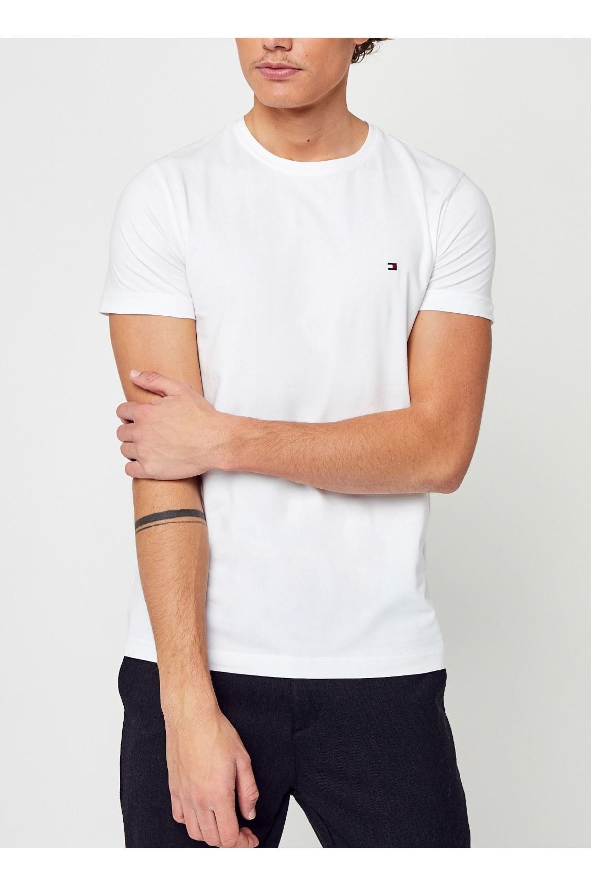 تی شرت مردانه راسته آستین کوتاه | تامی هیلفیگر Tommy Hilfiger WQ001QW1-TH