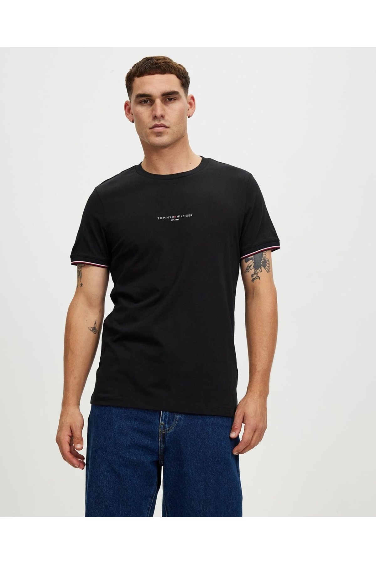 تی شرت مردانه طرح دار آستین کوتاه | تامی هیلفیگر Tommy Hilfiger MW0MW32584HCX-TO