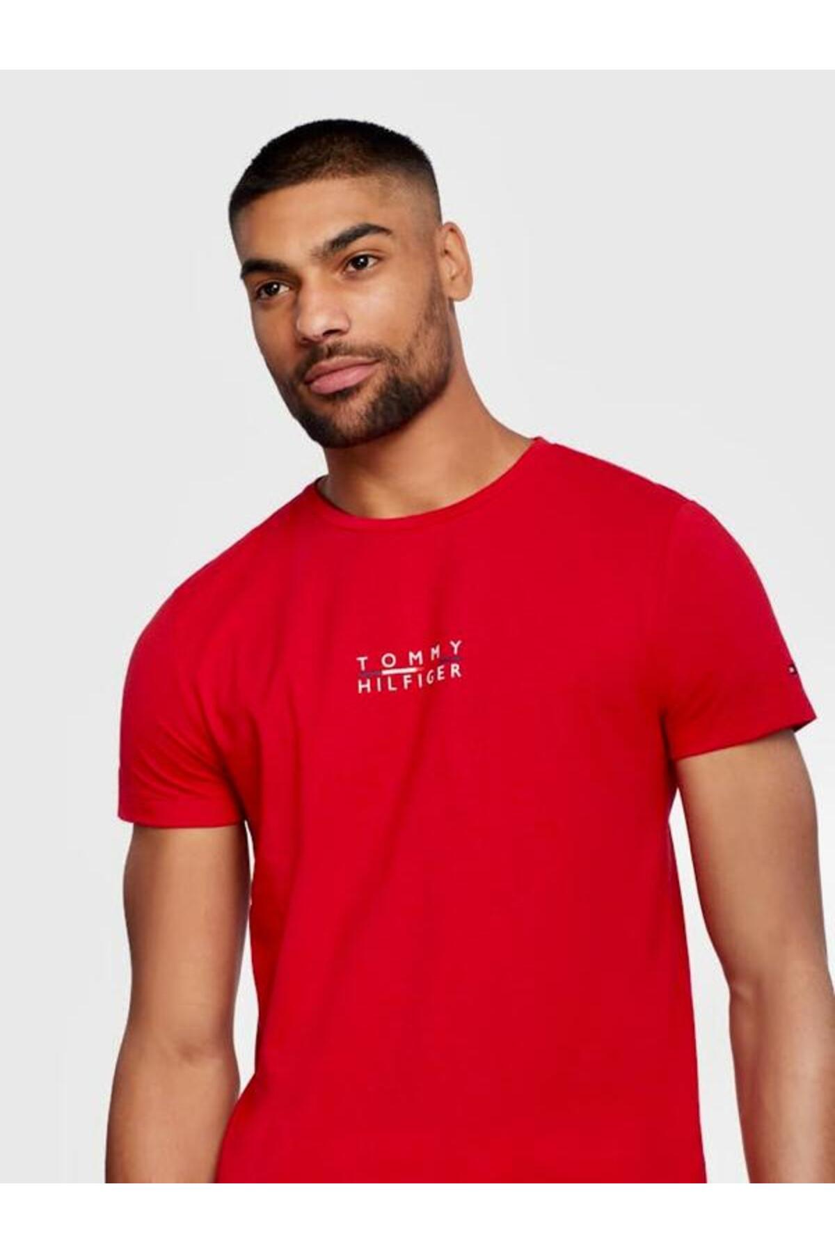 تی شرت مردانه راسته آستین کوتاه | تامی هیلفیگر Tommy Hilfiger QQMWW0707