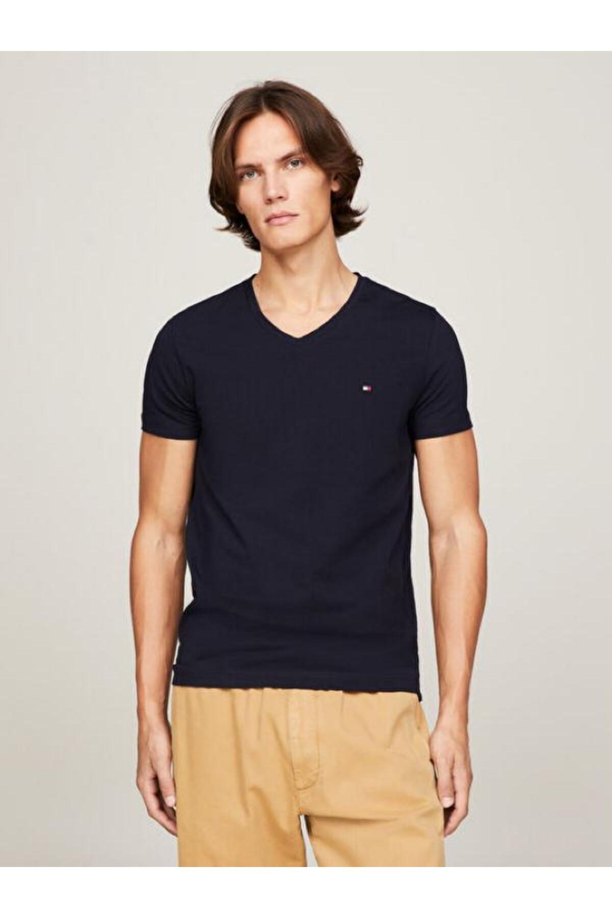 تی شرت مردانه راسته  آستین کوتاه | تامی هیلفیگر Tommy Hilfiger MW0MW02045-888