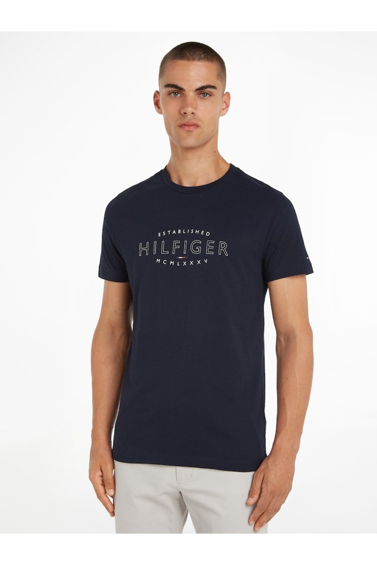 تی شرت مردانه طرح دار آستین کوتاه | تامی هیلفیگر Tommy Hilfiger MW0MW30034-TH