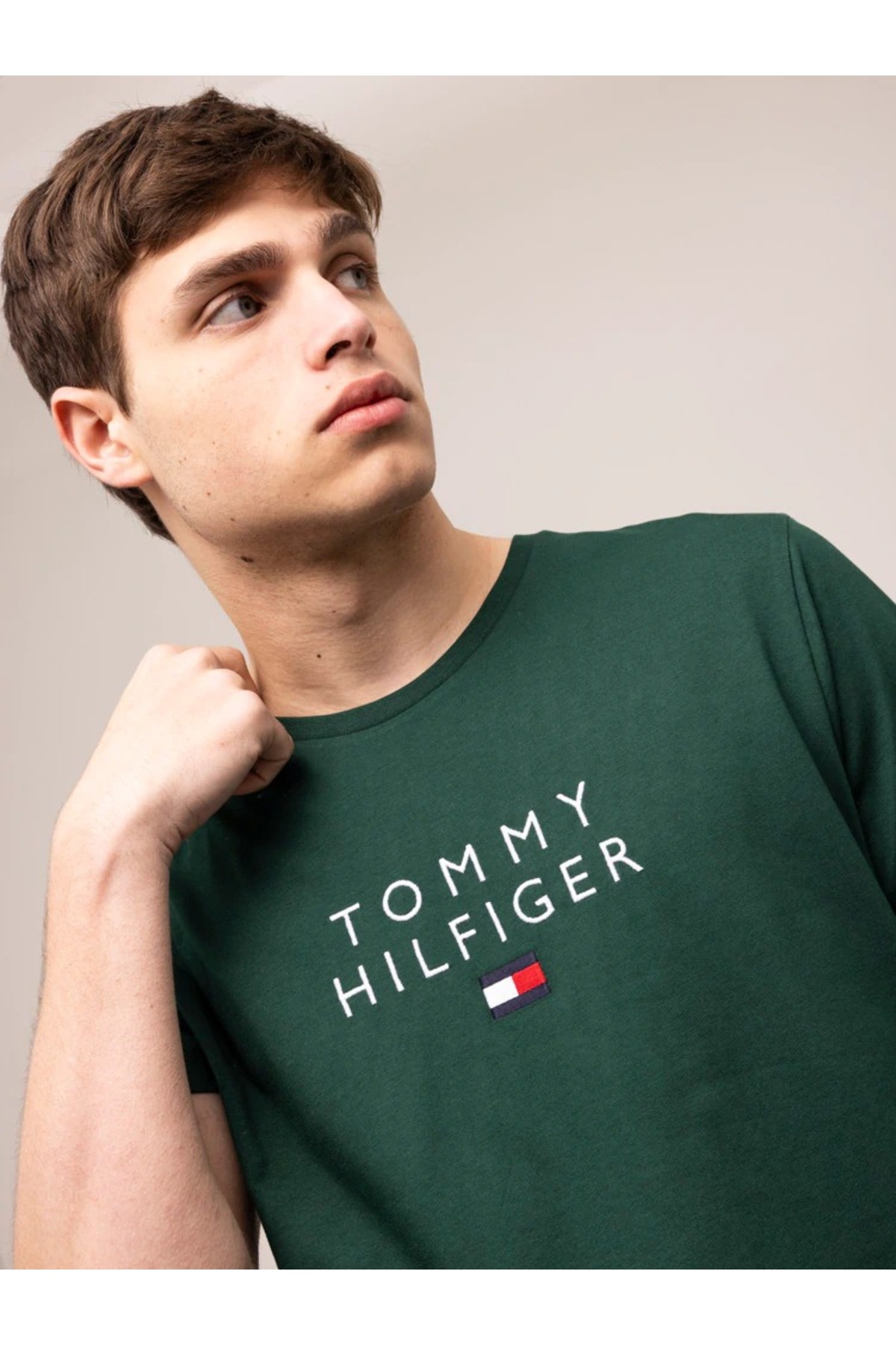 تی شرت مردانه اسلیمی آستین کوتاه | تامی هیلفیگر Tommy Hilfiger MW0MW17663-TO