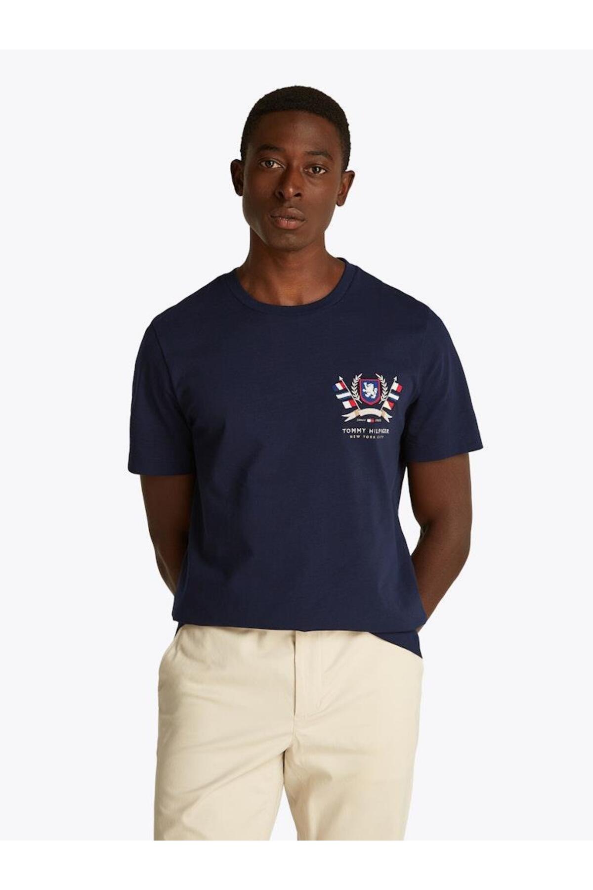 تی شرت مردانه هندسی آستین استاندارد | تامی هیلفیگر Tommy Hilfiger MW0MW38612DW5